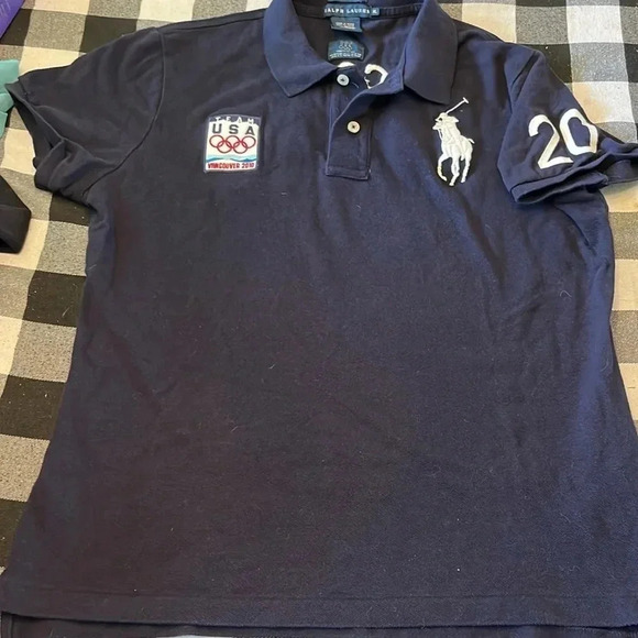 Ralph Lauren Official USA Olympics Vancouver 2010 Polo Shirt in Blue XL - Picture 1 of 4